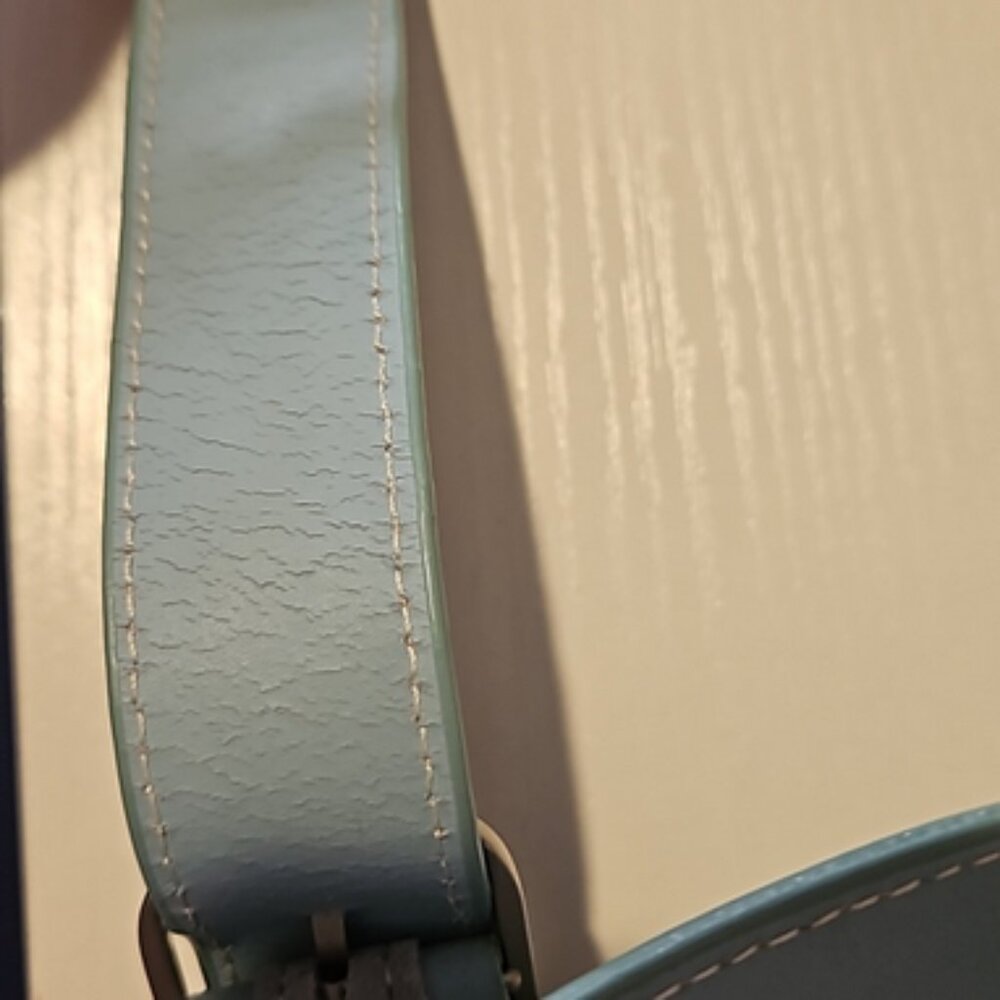 LONGABERGER BLUE SUEDE FOLD OVER DOUBLE STRAP - Picture 9 of 9